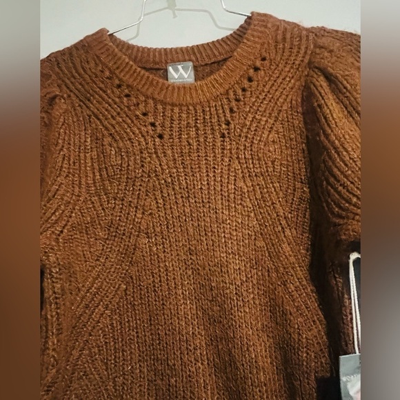 Worthington Tortoise Brown Crew Neck Ribbed Knit Sweater. Size XSmall - Picture 9 of 12